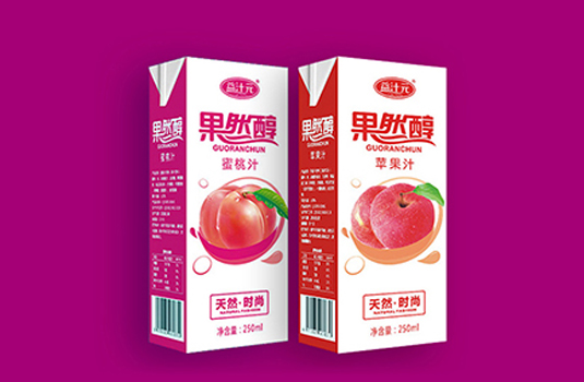 果然醇蘋果汁、蜜桃--汁包裝設(shè)計