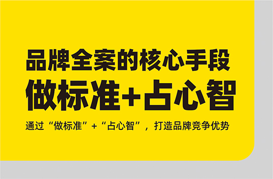 品牌全案策劃——“做標準”與“占心智”